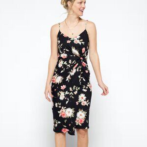 Nine Britton Knit Floral Wrap Dress